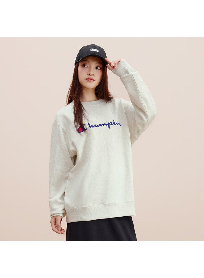Champion Champion Men's Sweatshirt, Autumn New Arrival, American Trendy Brand, Large Handwritten Pure Cotton Crew Neck Top, Off-white  - Image 2