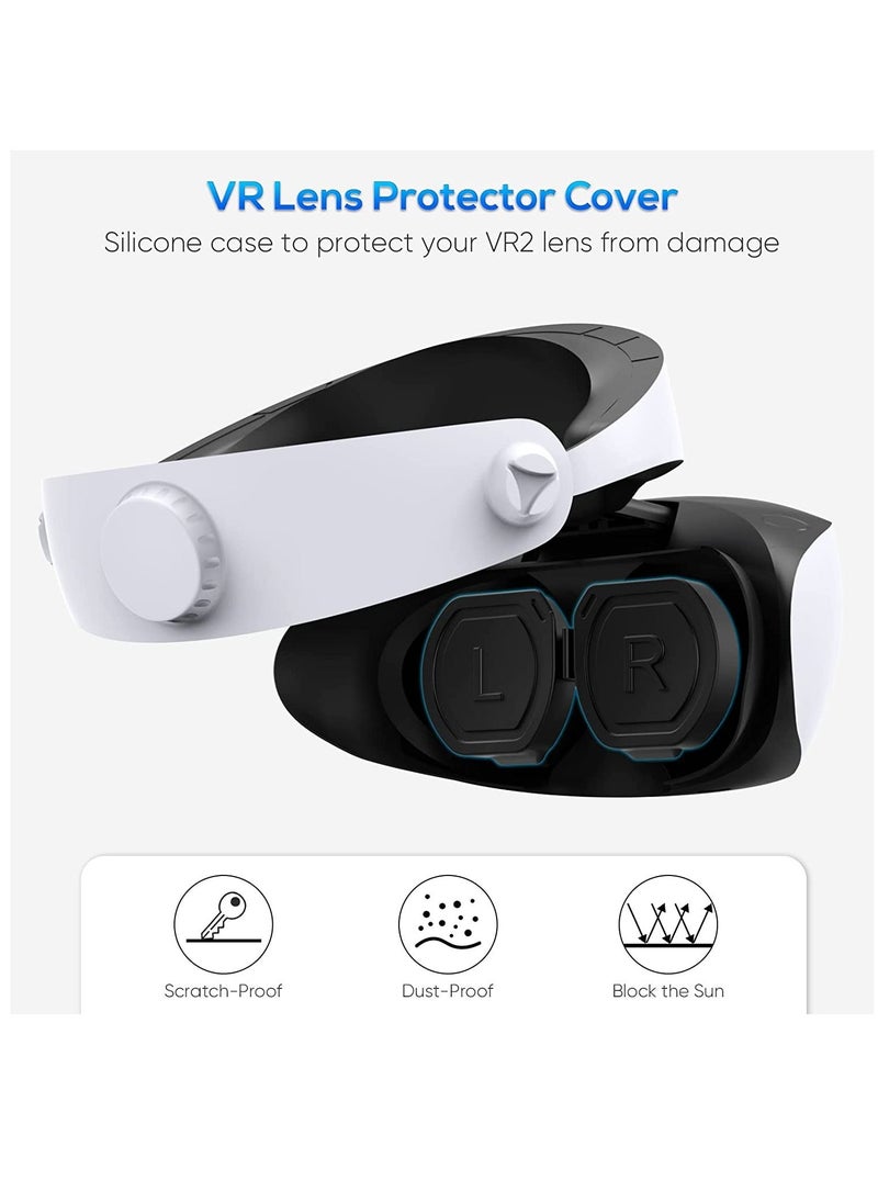 Generic Silicone Lens Cover for PS VR2, One-Piece Protective Cover for PSVR 2 Glasses Lens Protection, Dust-Proof Anti-Scratch Lens Cap for PSVR2 Lens Protector Accessories- Black  - Image 5