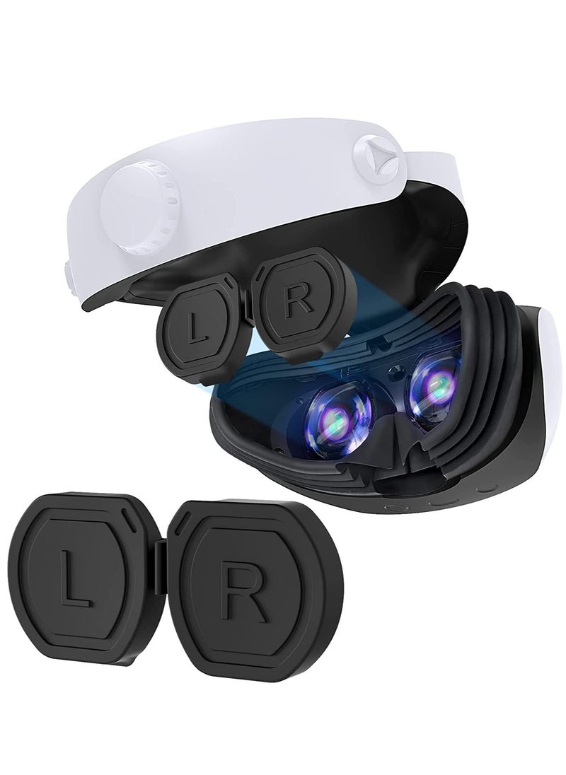 Generic Silicone Lens Cover for PS VR2, One-Piece Protective Cover for PSVR 2 Glasses Lens Protection, Dust-Proof Anti-Scratch Lens Cap for PSVR2 Lens Protector Accessories- Black  - Image 1
