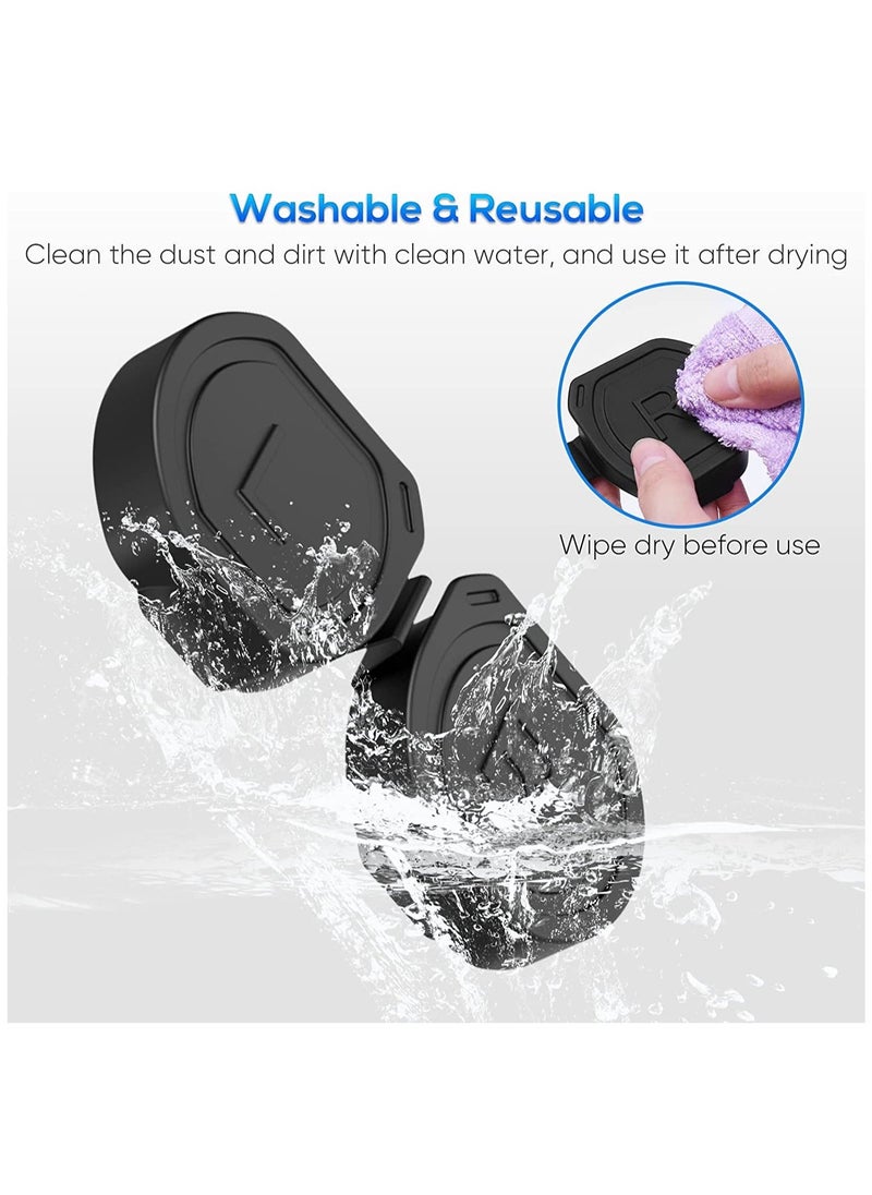 Generic Silicone Lens Cover for PS VR2, One-Piece Protective Cover for PSVR 2 Glasses Lens Protection, Dust-Proof Anti-Scratch Lens Cap for PSVR2 Lens Protector Accessories- Black  - Image 3