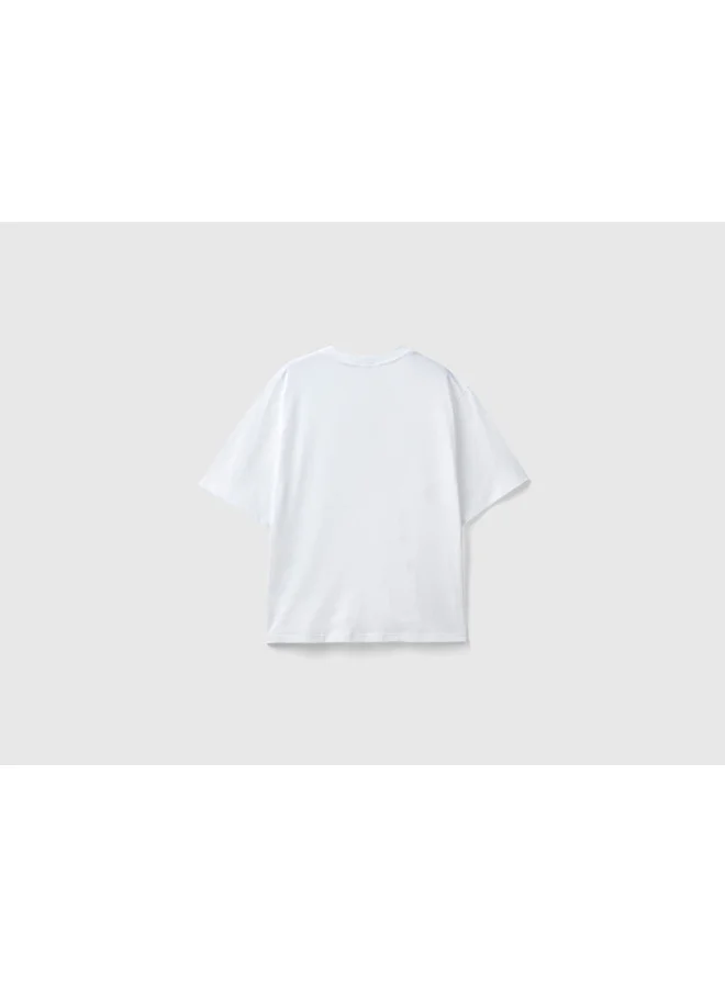 UNITED COLORS OF BENETTON T-Shirt With Logo Text
