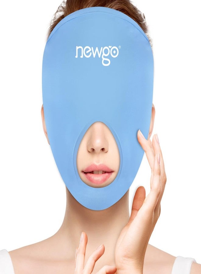 NEWGO Ice Pack Face Ice Mask for Puffy Eyes, Cooling Face Mask Reusable with Thick Gel Pad in Forehead & Eye Zones for Migraines, Post-Surgery, Redness, Allergy Swelling Pain Relief - Image 1