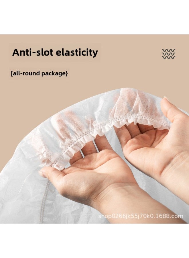 Bedhat Disposable Four-piece Bed Sheet Quilt Cover Pillowcase Dirty And Dust-proof Thickened Hotel Homestay Hospital Travel Use-Color: Single Fitted Sheet Three-piece Set Independent Bag - Image 3