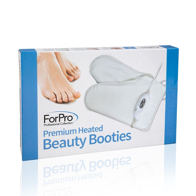 ForPro Professional Collection Premium Heated Booties, Electric Thermal Moisturizing Foot Warmers for Spa Treatments, Dual Temperature Settings, 1-Pair - Image 2