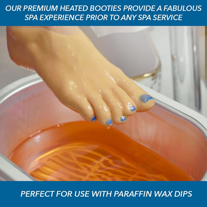 ForPro Professional Collection Premium Heated Booties, Electric Thermal Moisturizing Foot Warmers for Spa Treatments, Dual Temperature Settings, 1-Pair - Image 5