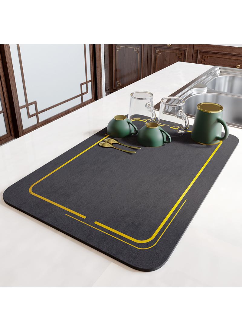 Y&D 30x40cm Kitchen Tea Table Diatom Absorbent Heat Insulation Wash Free Drying Mat  - Image 1