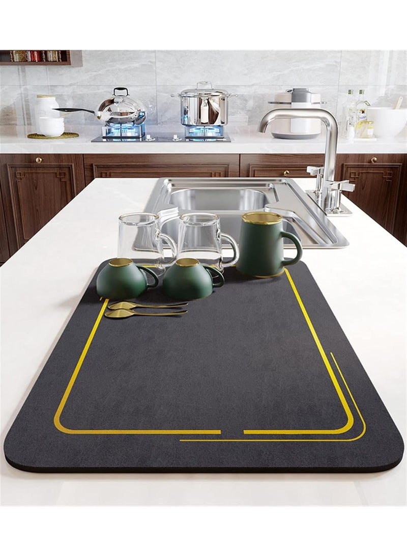 Y&D 30x40cm Kitchen Tea Table Diatom Absorbent Heat Insulation Wash Free Drying Mat  - Image 2