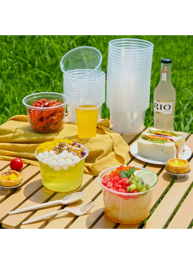 Maryya Meili Ya Disposable Round Food Containers 550ml*15 Sets, Takeaway Boxes, Bowls, Food-grade Plastic, Microwave-safe With Lids - Image 2
