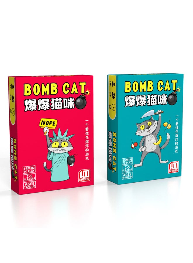 Casual Fun Card Board Game Cat War Intelligence Toy Adult Family Parent-Child Multi-Person Gathering