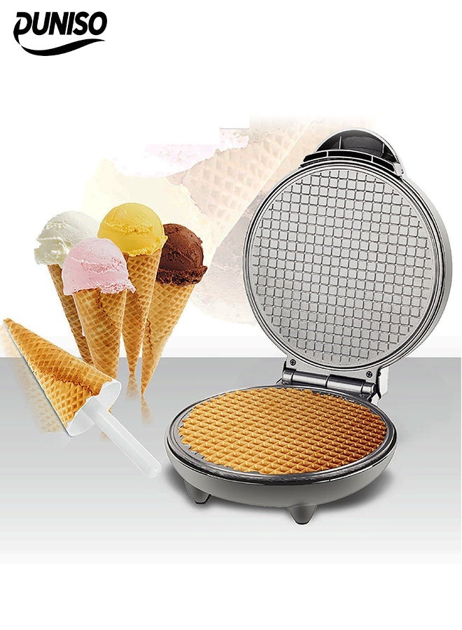 DUNISO Ice Cream Cone Maker，Breakfast Egg Roll Machine，Waffle Cone Maker，Non Stick, Easy to Clean，Suitable for Making Ice Cream Rolls, Pancakes, Spring Rolls, Waffles  - Image 1