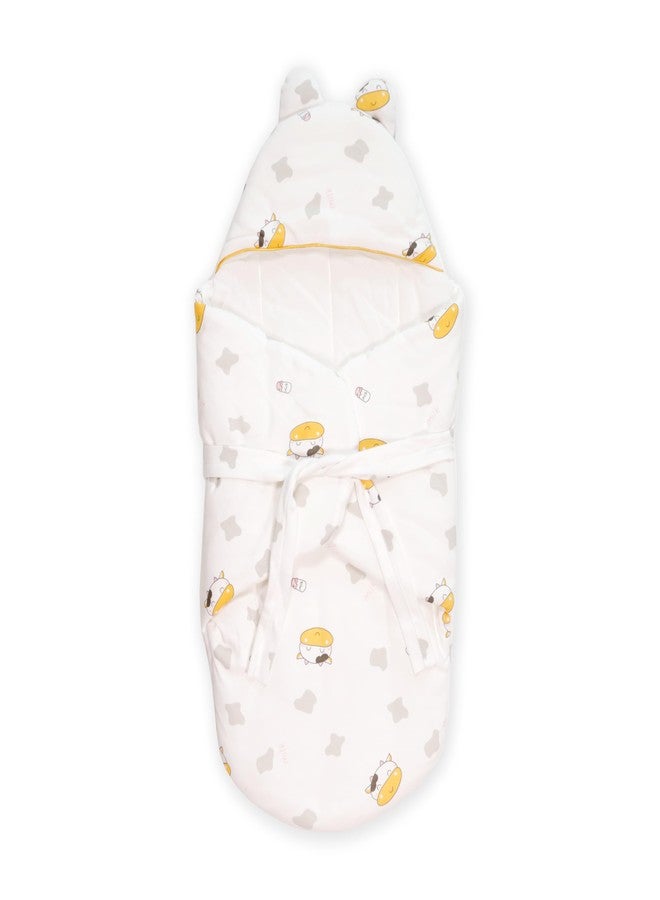 Kicks & Crawl Moo Moo Carry Nest |Cotton Sleep nest for Infants & New Born Baby | Portable/Travel & Skin Friendly | 0-6 Months - Image 1