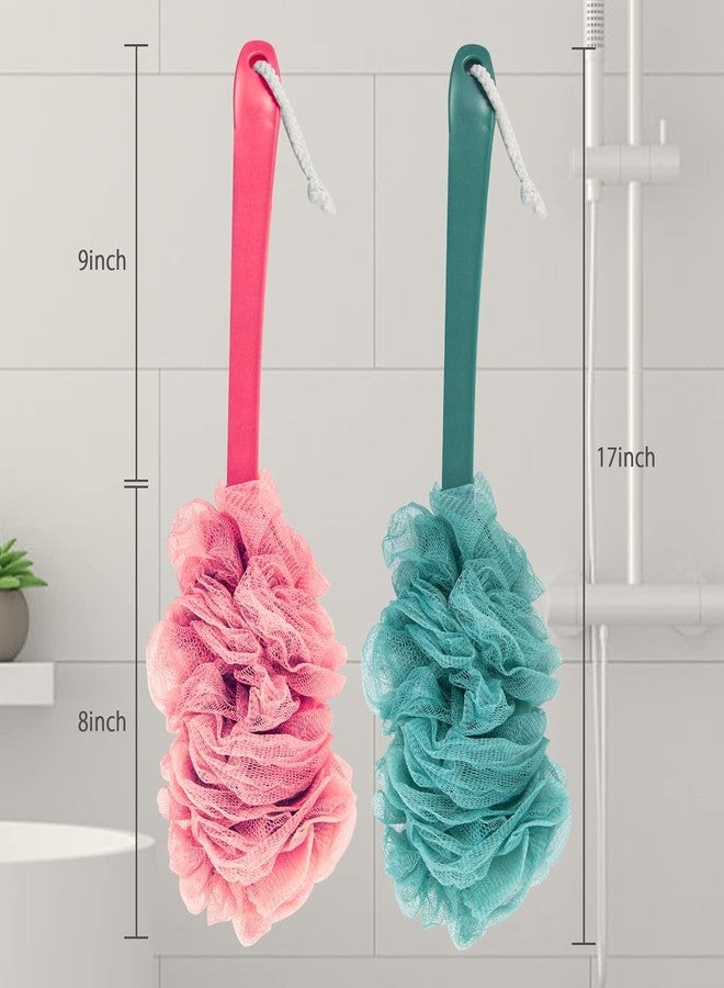 DUANT Loofah Long Handle Bath Body Brush, Back Scrubber for Shower, Soft Nylon Mesh Sponge On a Stick for Shower Men Women Kids Elderly, Exfoliating Scrub Cleaning Luffa for All Kinds of Skin (PACK OF-1) - Image 2