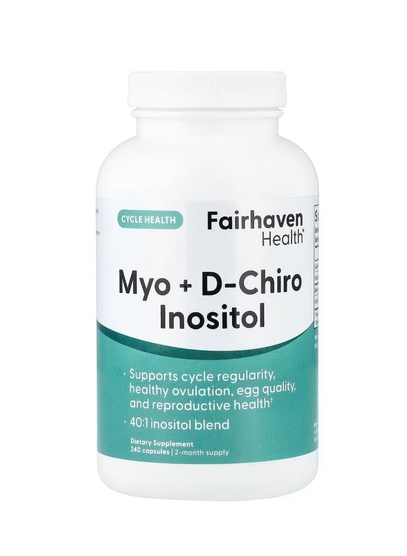 fairhaven health Myo + D-Chiro Inositol 240 Capsules - Image 1