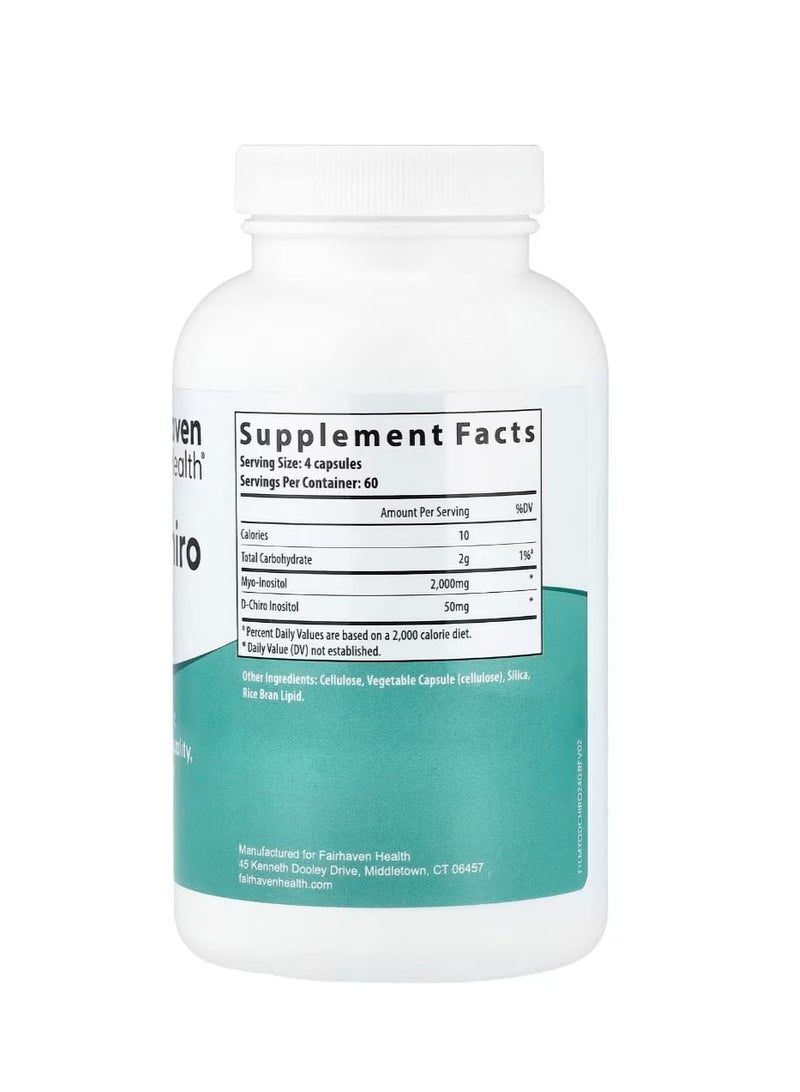 fairhaven health Myo + D-Chiro Inositol 240 Capsules - Image 2