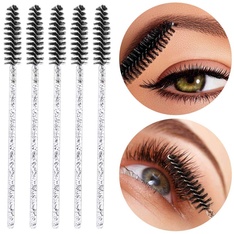 Tbestmax 300 Disposable Mascara Wands Eyelash Brush Spoolies for Eye Lash Extension, Eyebrow and Makeup Crystal Tbestmax - Image 4