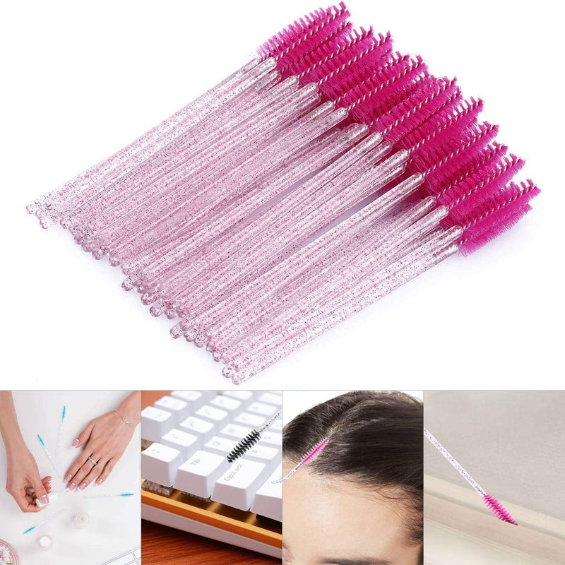Tbestmax 300 Disposable Mascara Wands Eyelash Brush Spoolies for Eye Lash Extension, Eyebrow and Makeup Crystal Tbestmax - Image 5