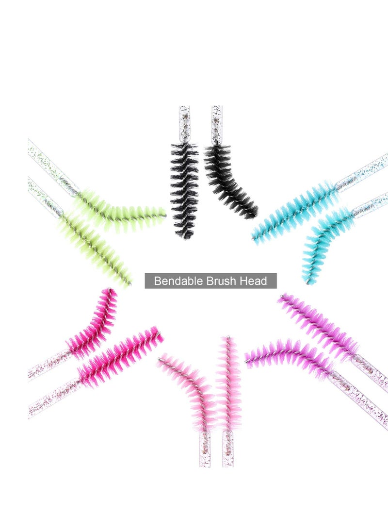 Tbestmax 300 Disposable Mascara Wands Eyelash Brush Spoolies for Eye Lash Extension, Eyebrow and Makeup Crystal Tbestmax  - Image 4