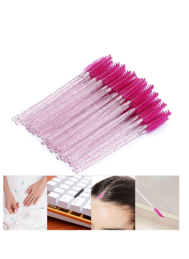 Tbestmax 300 Disposable Mascara Wands Eyelash Brush Spoolies for Eye Lash Extension, Eyebrow and Makeup Crystal Tbestmax  - Image 5