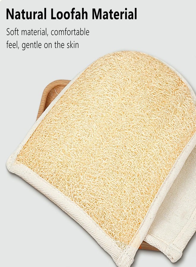 Jaasuee Exfoliating Loofah Glove Pad Body Scrubber. Our Body Gloves are Made of Premium Natural Egyptian Shower Loufa Sponge for Woman and Men to Cleanse The Face and Body - Image 4