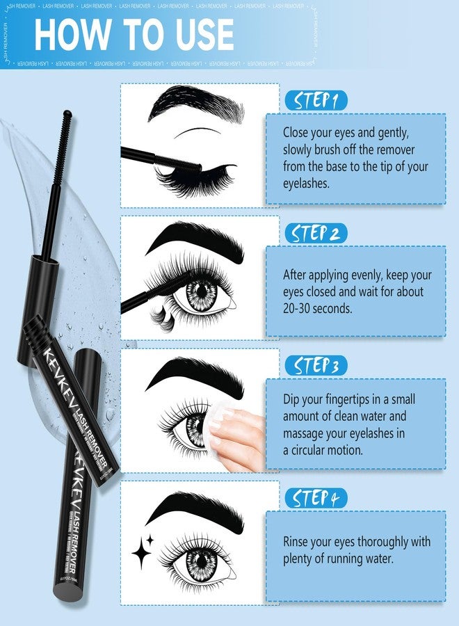 KEVKEV Lash Remover For Lash Extensions 5ml Lash Cluster Remover Oil Texture Lash Remover Gentle Quick Removal,No Residue,Clear Lash Glue Remover DIY Lash Extension Remover at Home - Image 5