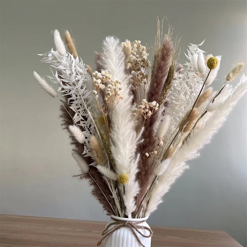 Bluejw Dried Flower Bunch - Fluffy Pampas Grass, Reeds & Natural Dried Plants for Wedding, Festival Ornaments & Home Decor Bouquet - Image 5