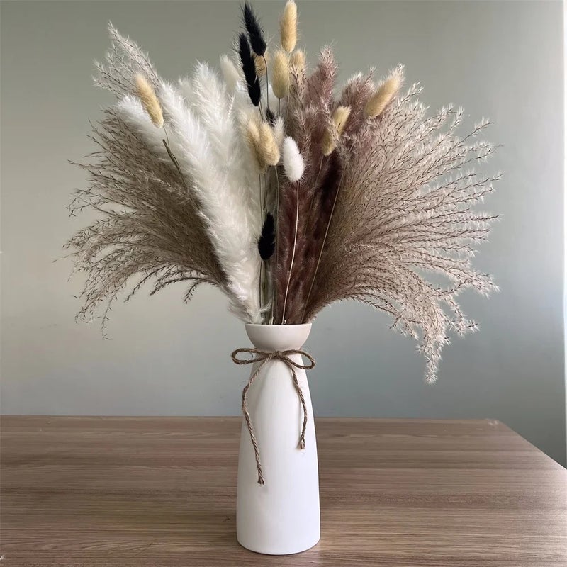 Bluejw Dried Flower Bunch - Fluffy Pampas Grass, Reeds & Natural Dried Plants for Wedding, Festival Ornaments & Home Decor Bouquet - Image 4