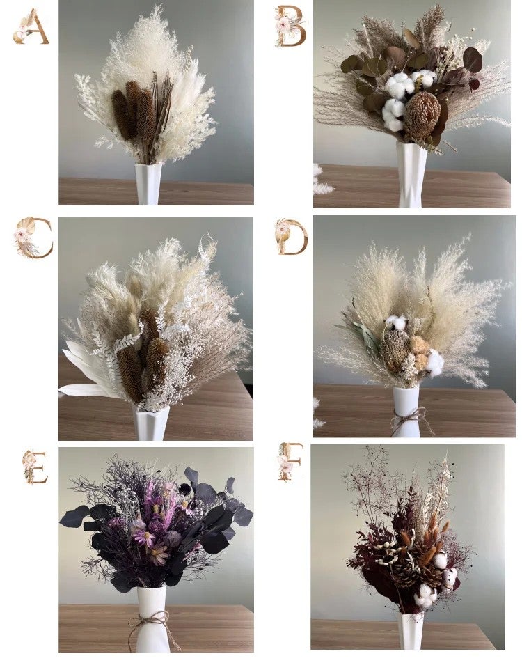 Bluejw Dried Flower Bunch - Fluffy Pampas Grass, Reeds & Natural Dried Plants for Wedding, Festival Ornaments & Home Decor Bouquet - Image 1