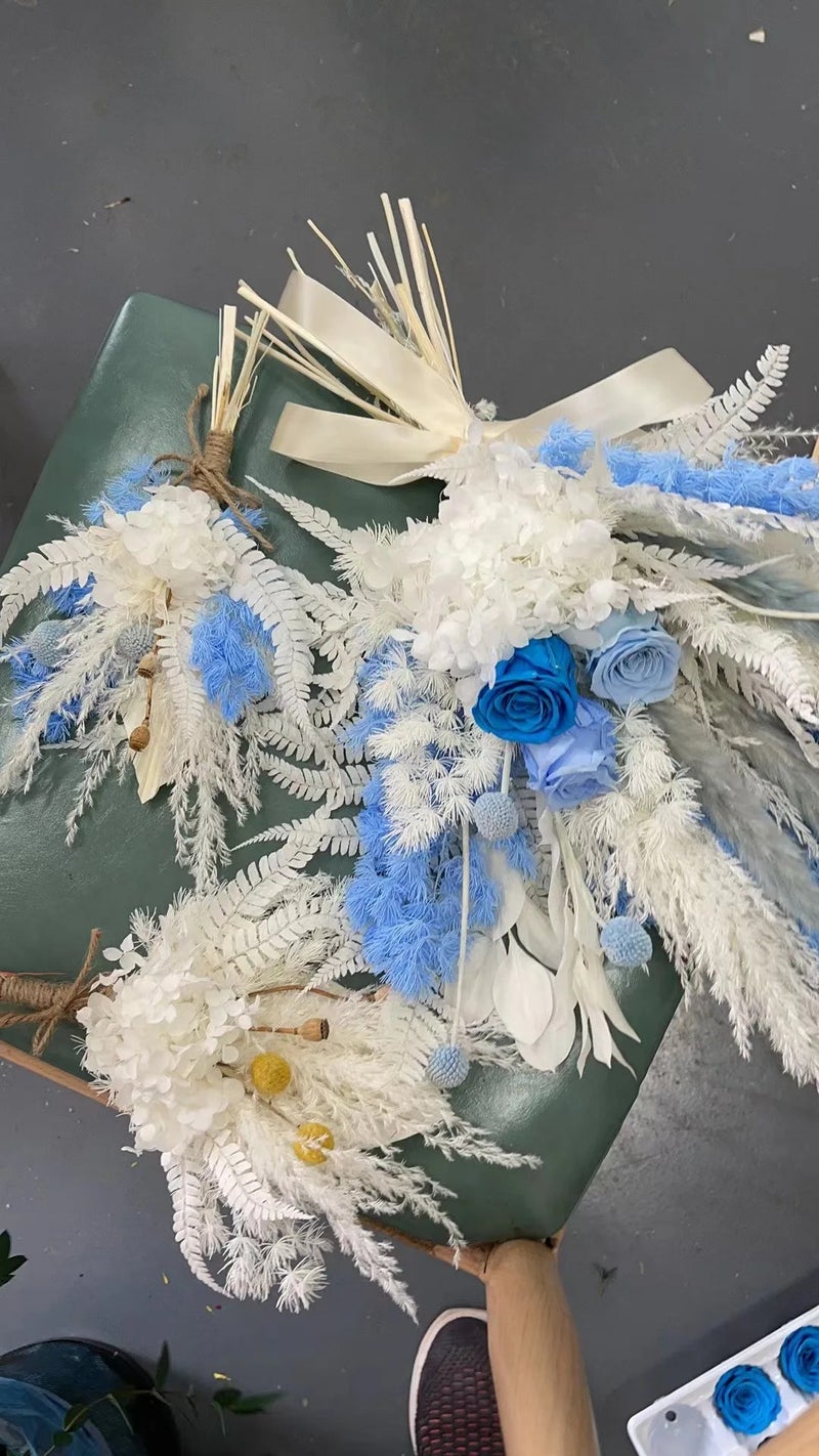 Bluejw Dried Flower Bunch - Fluffy Pampas Grass, Reeds & Natural Dried Plants for Wedding, Festival Ornaments & Home Decor Bouquet - Image 3