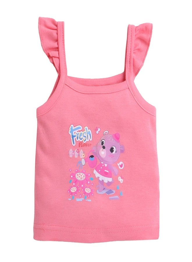 EIO تيشيرتات قطنية بدون أكمام للبنات من إي أو أو، بقصة مريحة، عبوة من 5 قطع (6-12 شهرًا)، متعدد الألوان - Image 5