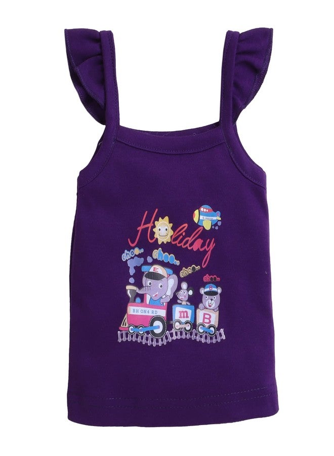 EIO تيشيرتات قطنية بدون أكمام للبنات من إي أو أو، بقصة مريحة، عبوة من 5 قطع (6-12 شهرًا)، متعدد الألوان - Image 2