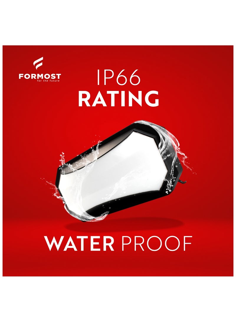 FORMOST FORMOST LED Bulkhead Light 30W | IP66 Waterproof | Energy Saving | Home Wall Gate Lamp for Outdoor and Indoor Use | Porch Light | Office Balcony Decoration | Cool White (Pack of 1)  - Image 3