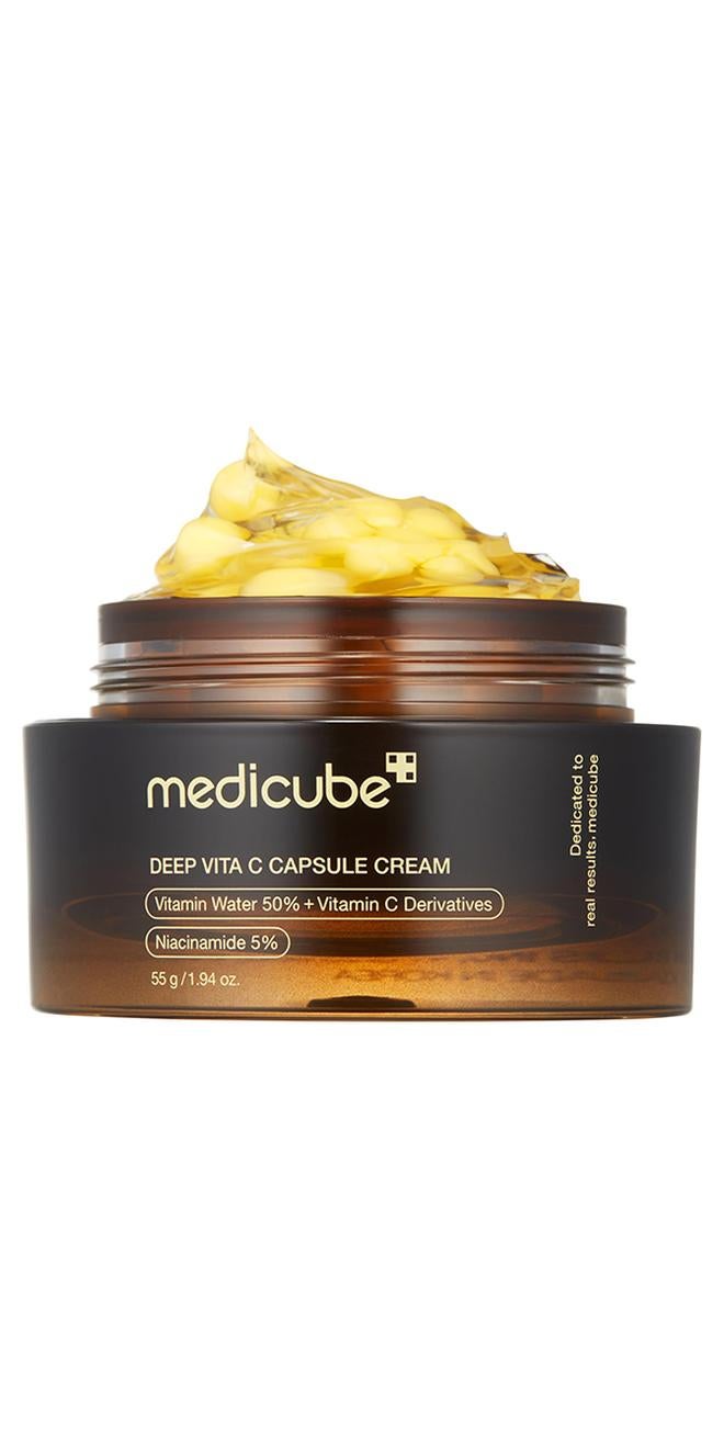 Medicube Deep Vitamin C Golden Capsule Face Moisturizer - Liposome Capsules For Wrinkles, Skin Radiance - Transparent Gel For Glow Hydration - Korean Skin Care 1.94 Oz - Image 1