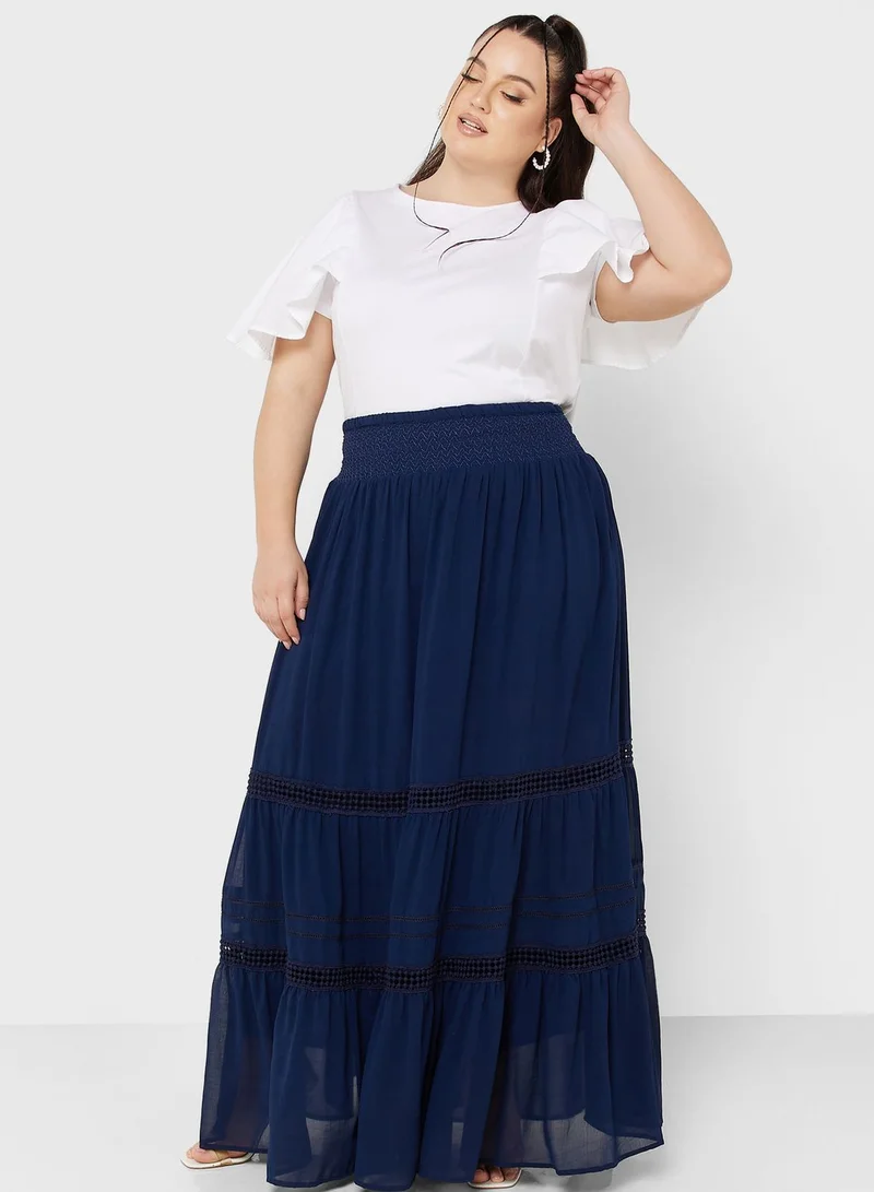 Ella Plus Tiered A-Line Skirt