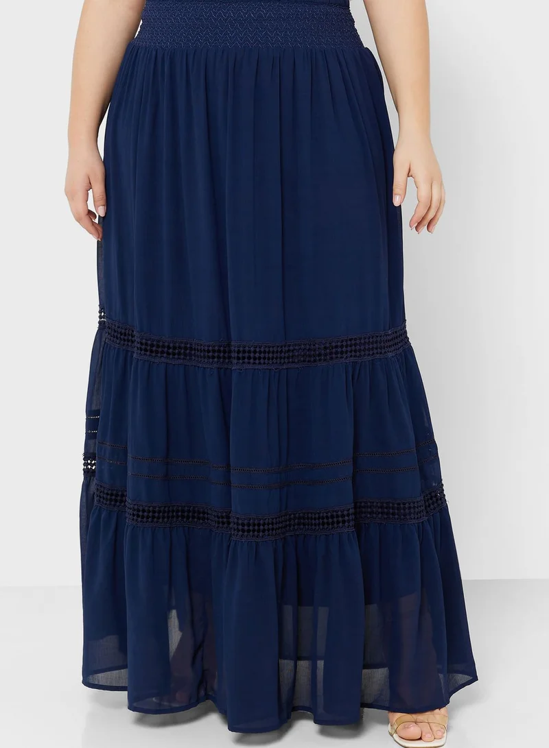 Ella Plus Tiered A-Line Skirt