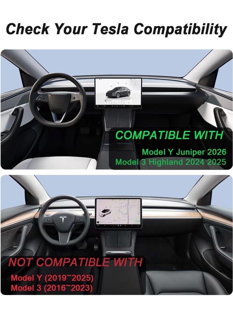 Phone Mount for Tesla Model 3 Highland Model Y Juniper 2025, Magnetic Phone Holder for Tesla Model 3 Model Y Accessories 2025, Easy Installation for MagSafe, Compatible with iPhone 16 15 14 13 12 - Image 2
