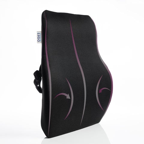 UltraCare PRO Ergo Backrest Support for Chair Car Seat Full Back Support Cushion Lumbar Upper Back Pain Relief High Density Memory Foam Adapts to Body Curves Breathable Air Mesh Design