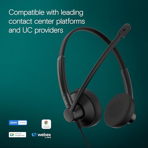 EPOS سماعة EPOS Impact 100 UC ستيريو USB-C+A مع ميكروفون، اتصالات عالمية، ميكروفون مانع للضوضاء، خفيفة الوزن، تحكم في المكالمات، محول USB، وسادات أذن ناعمة، استخدام احترافي للأعمال - Image 4