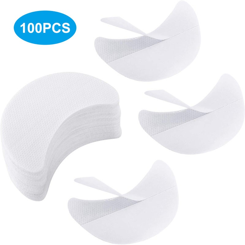20 Pcs Eyeshadow Pads - Soft Non-Woven Material Perfect Protection Half Moon Shape for Eye Makeup Beginners Daily Beauty Routine - Image 1