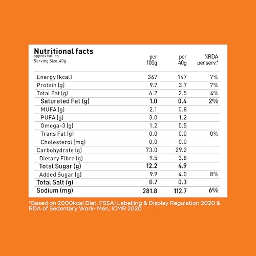 Yogabar Nuts & Seeds Crunch Muesli, Super Save Pack, Wholegrain Breakfast, High Fiber Pouch (700 G) - Image 3