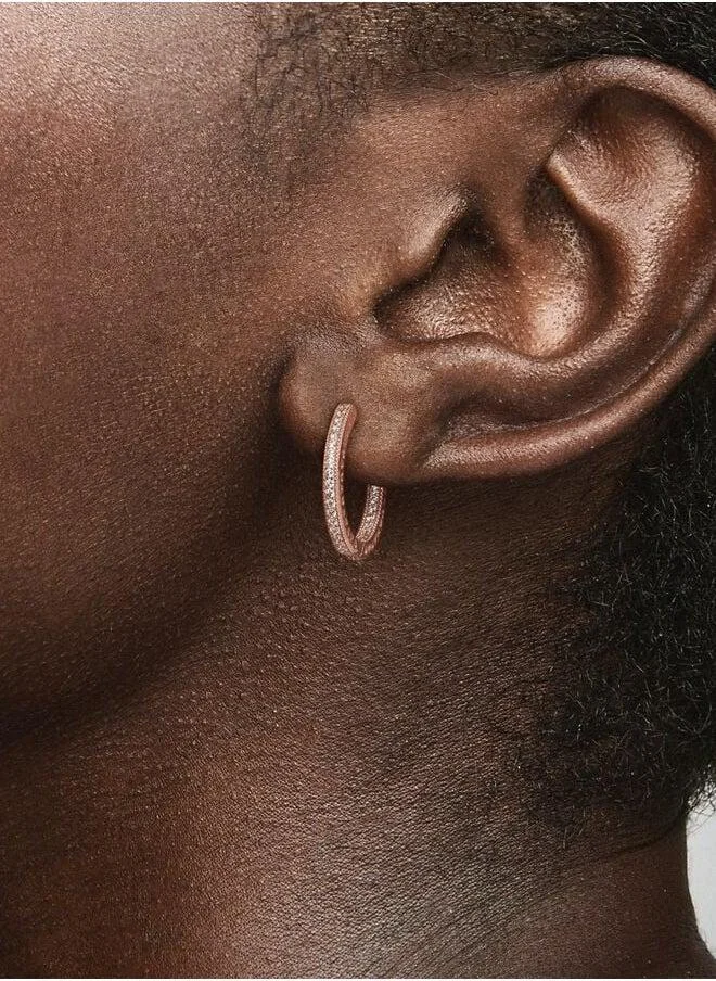 PANDORA Sparkle and Hearts Hoop Earrings