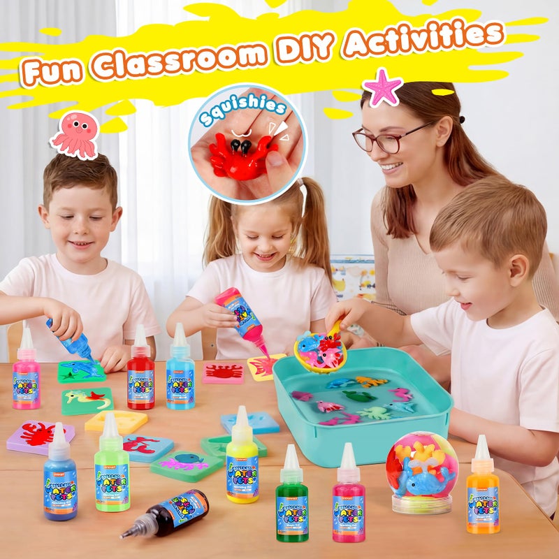 URMYWO Magic Water Elf Toy Kit for Kids, Aqua Fairy Magic Gel Water Pets, 12 Gels & 10 Molds, DIY Squishy Maker Set, Create Your Own Squishies Sensory Toys Crafts, Easter Gifts for Boys & Girls Ages 4+ - Image 5