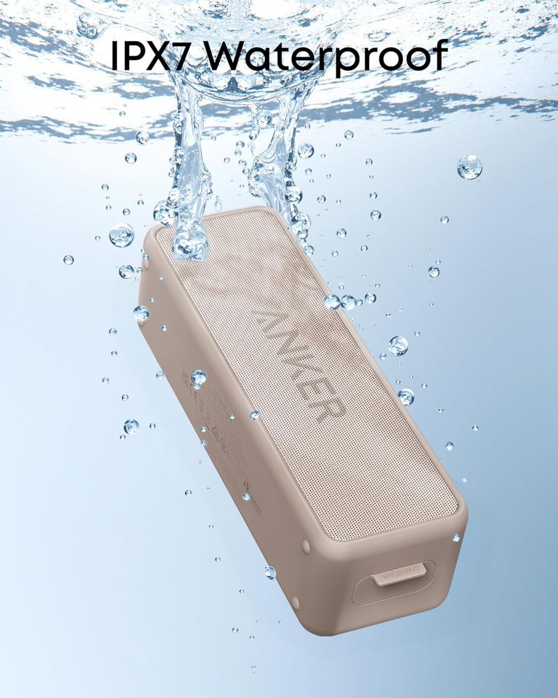 أنكر مكبر صوت بلوتوث محمول Anker Soundcore 2 مع صوت ستيريو 12 واط، BassUp، مقاوم للماء IPX7، وقت تشغيل 24 ساعة، إقران ستيريو لاسلكي، مكبر صوت للمنزل، الهواء الطلق، السفر - Image 2