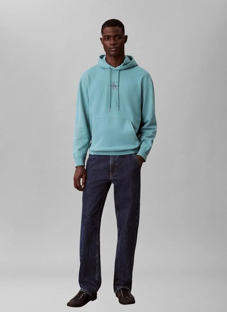 Calvin Klein Jeans  Cotton Terry Monogram Hoodie for Men | Best Price UAE