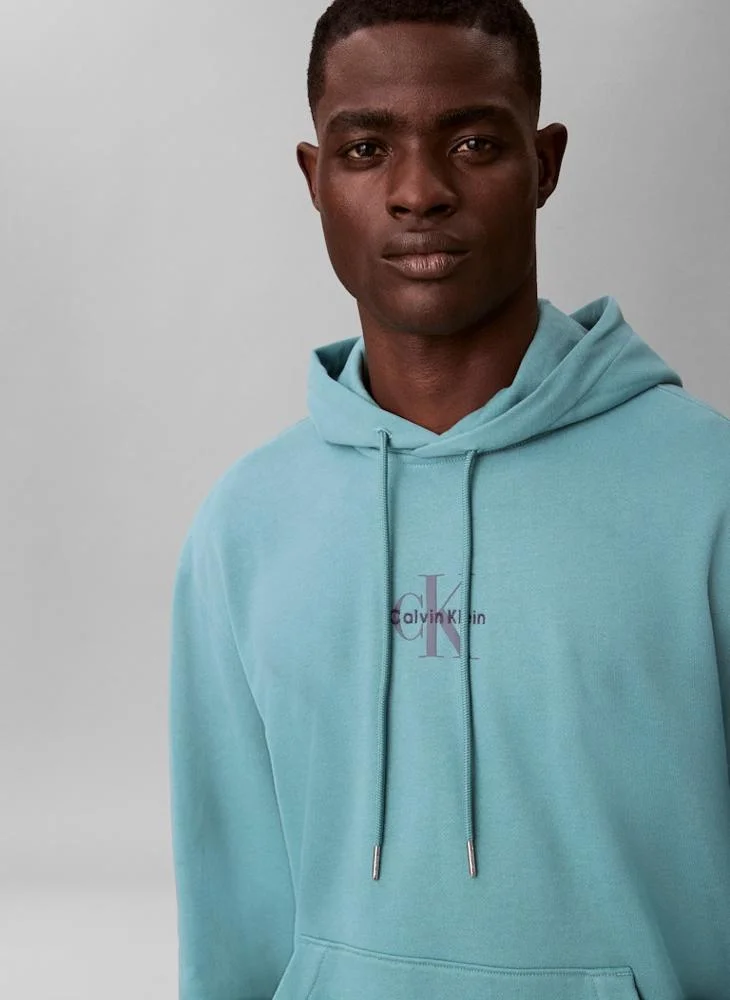 Calvin Klein Jeans  Cotton Terry Monogram Hoodie for Men | Best Price UAE