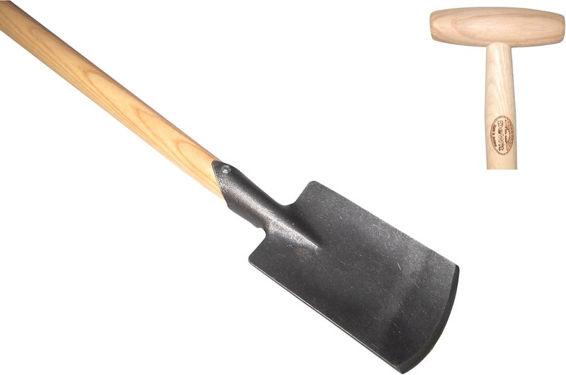 DeWit Perennial Spade – Long Handle | Compact Garden Digging Tool | T-Handle | Tempered Boron Steel Blade | Ash Wood | 38” Length - Image 3