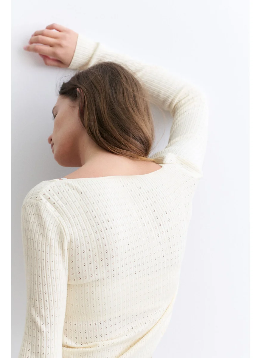 اتش اند ام Pointelle-Knit Cardigan