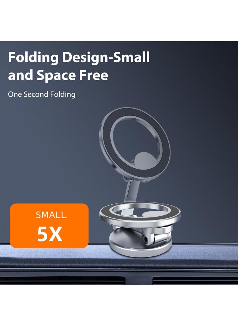 General Folding magnetic car-specific anti-shake navigation suction cup magnetic car phone holder, 360° rotating car phone holder with metal ring  - Image 5