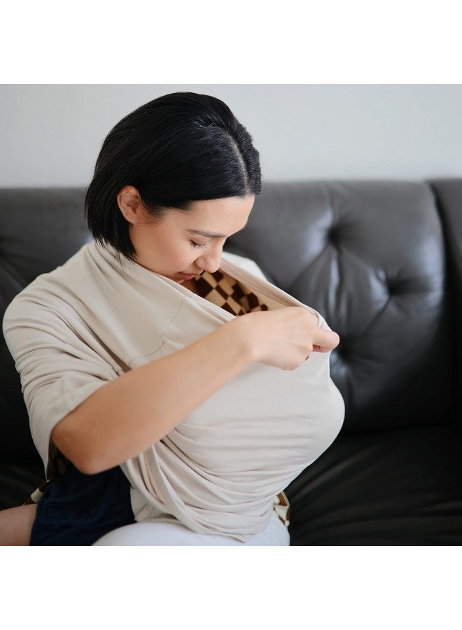 mushie Baby Car Seat Canopy Cover | Breathable & Stretchy Multi Use Cover for Breastfeeding, Nursing, High Chair, Shopping Cart, Strollers (Fog) - Image 4