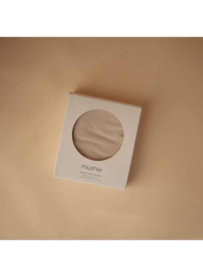 mushie Baby Car Seat Canopy Cover | Breathable & Stretchy Multi Use Cover for Breastfeeding, Nursing, High Chair, Shopping Cart, Strollers (Fog) - Image 3