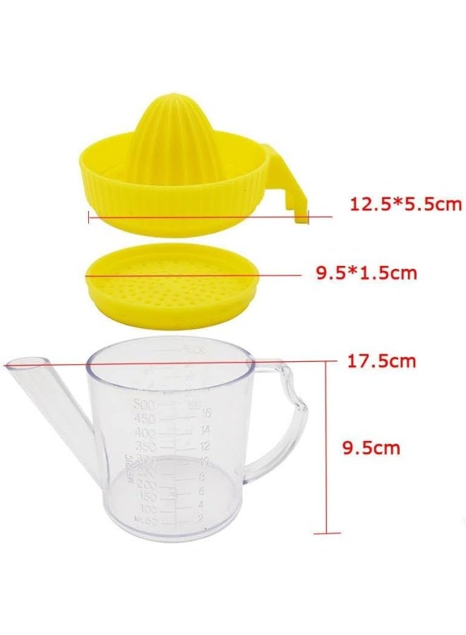 MOMENT عصارة الليمون والبرتقال من سيتروس، فاصل الدهون، معصرة يدوية مزودة بكوب قياس مدمج ومصفاة، 500 مل/16 أونصة - Image 5